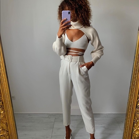 NWT Knit Arm Warmers with Turtleneck - Picture 3 of 11